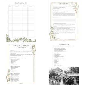 wedding day timeline planner template and printable