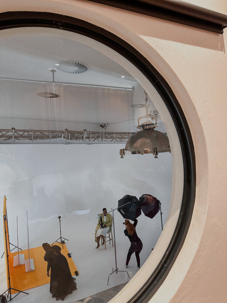 Behind the scenes on a photography set with S Brazier Photography at Sunshine Co. Johannesburg.